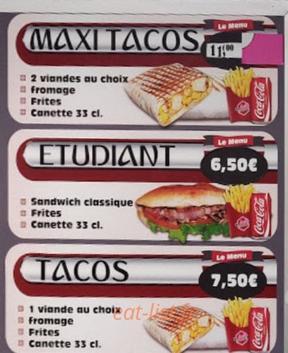 Salé Sucré — carte page 7