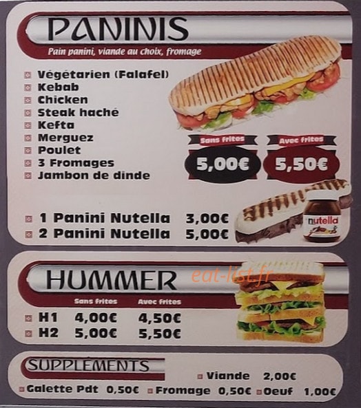 Salé Sucré — carte page 4