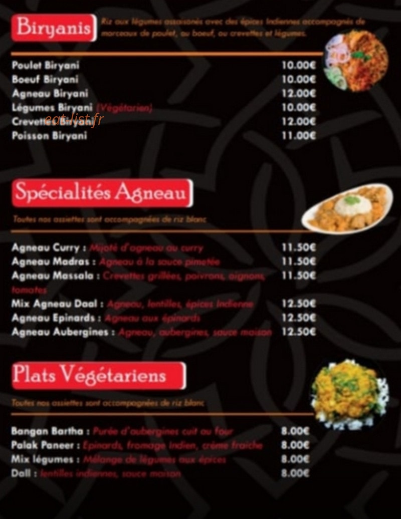 Shalimar Tandoori — carte page 3