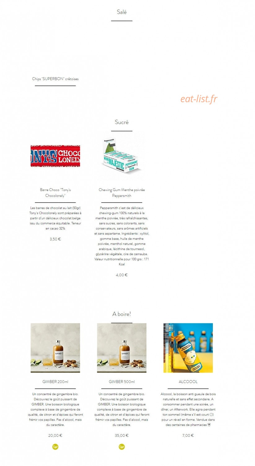 Soho Corner — carte page 14