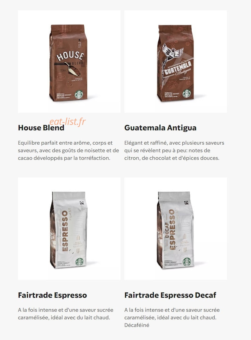 Starbucks Coffee — carte page 14
