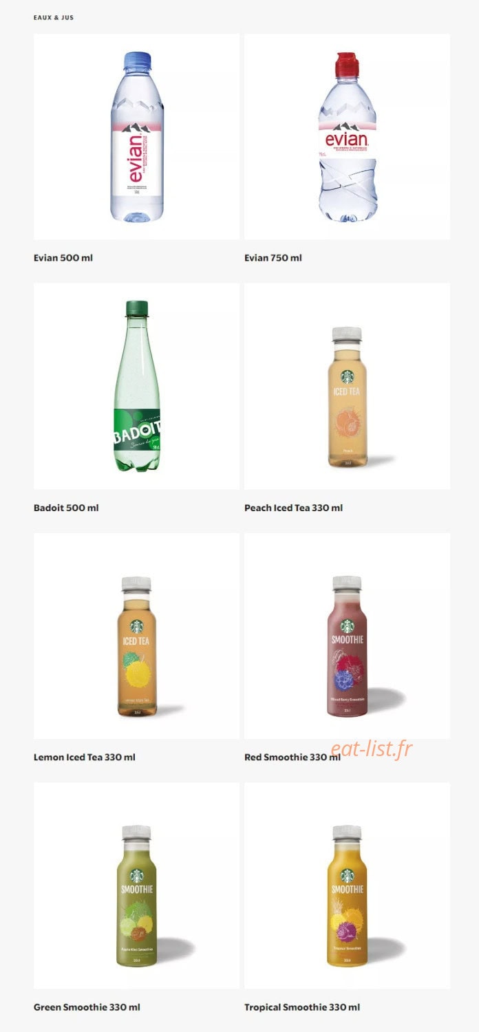 Starbucks Coffee — carte page 12