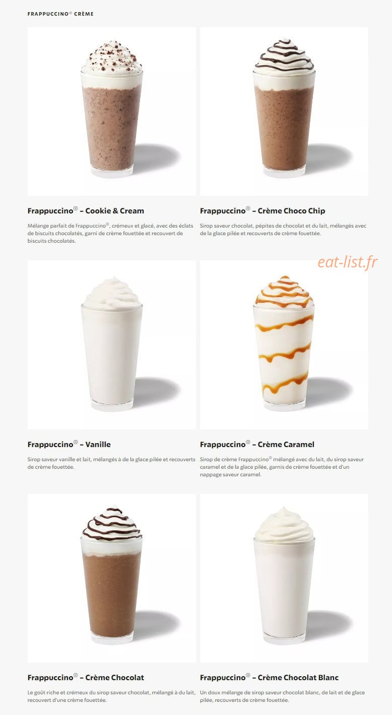 Starbucks Coffee — carte page 8