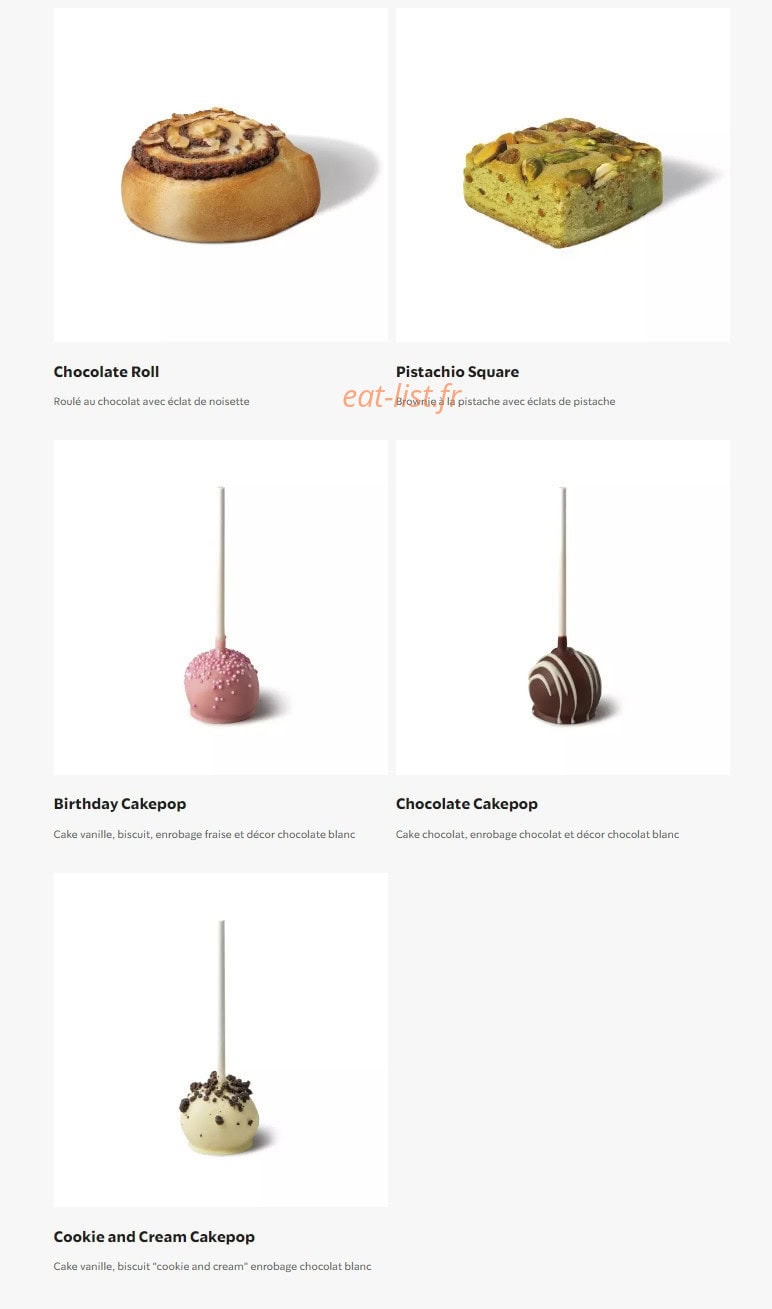 Starbucks Coffee — carte page 15