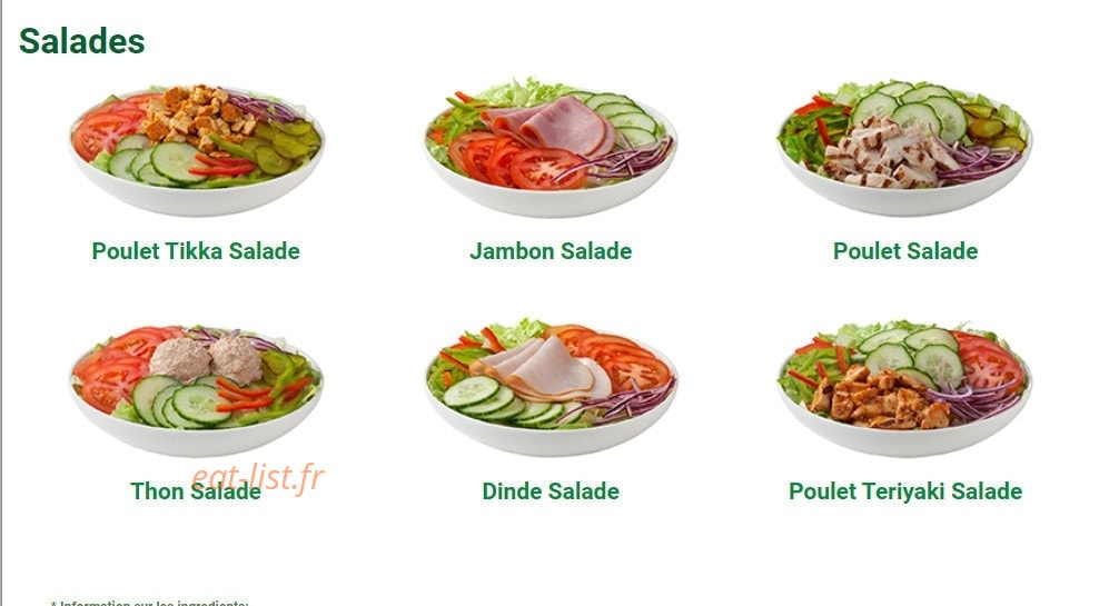 Subway — carte page 3