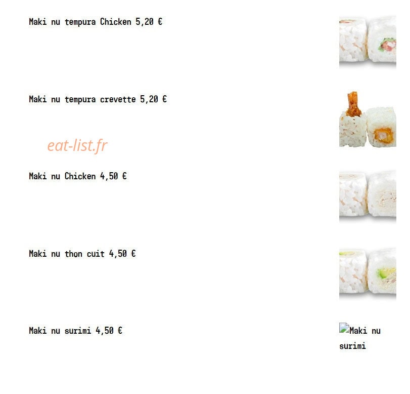 Sushi Spot — carte page 22
