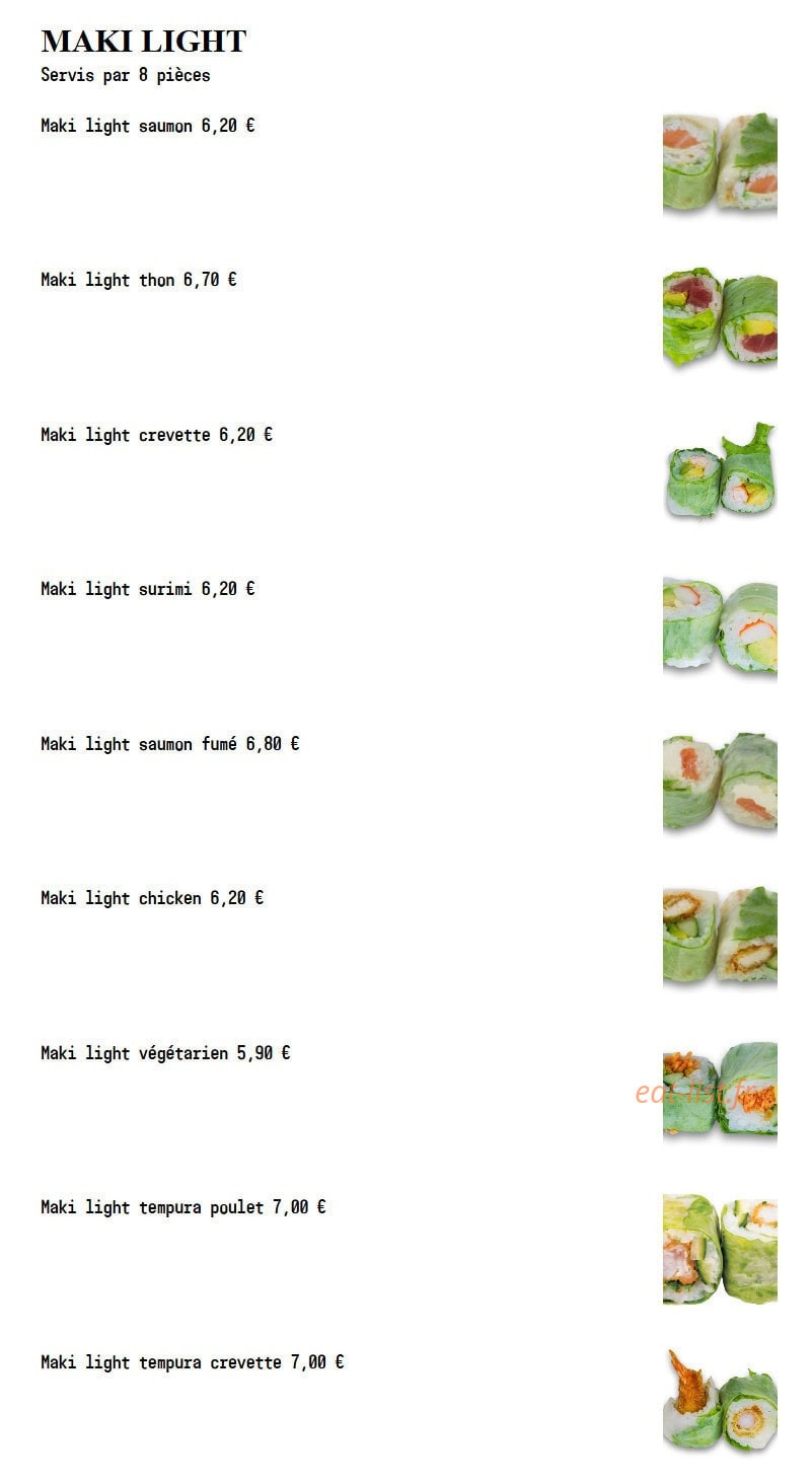 Sushi Spot — carte page 19