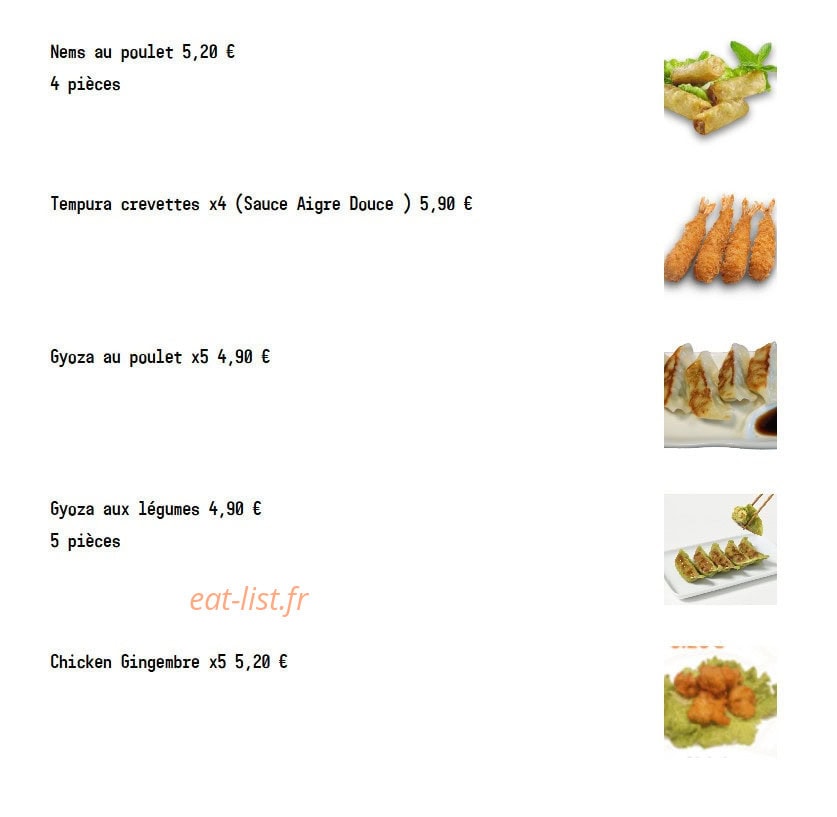 Sushi Spot — carte page 4