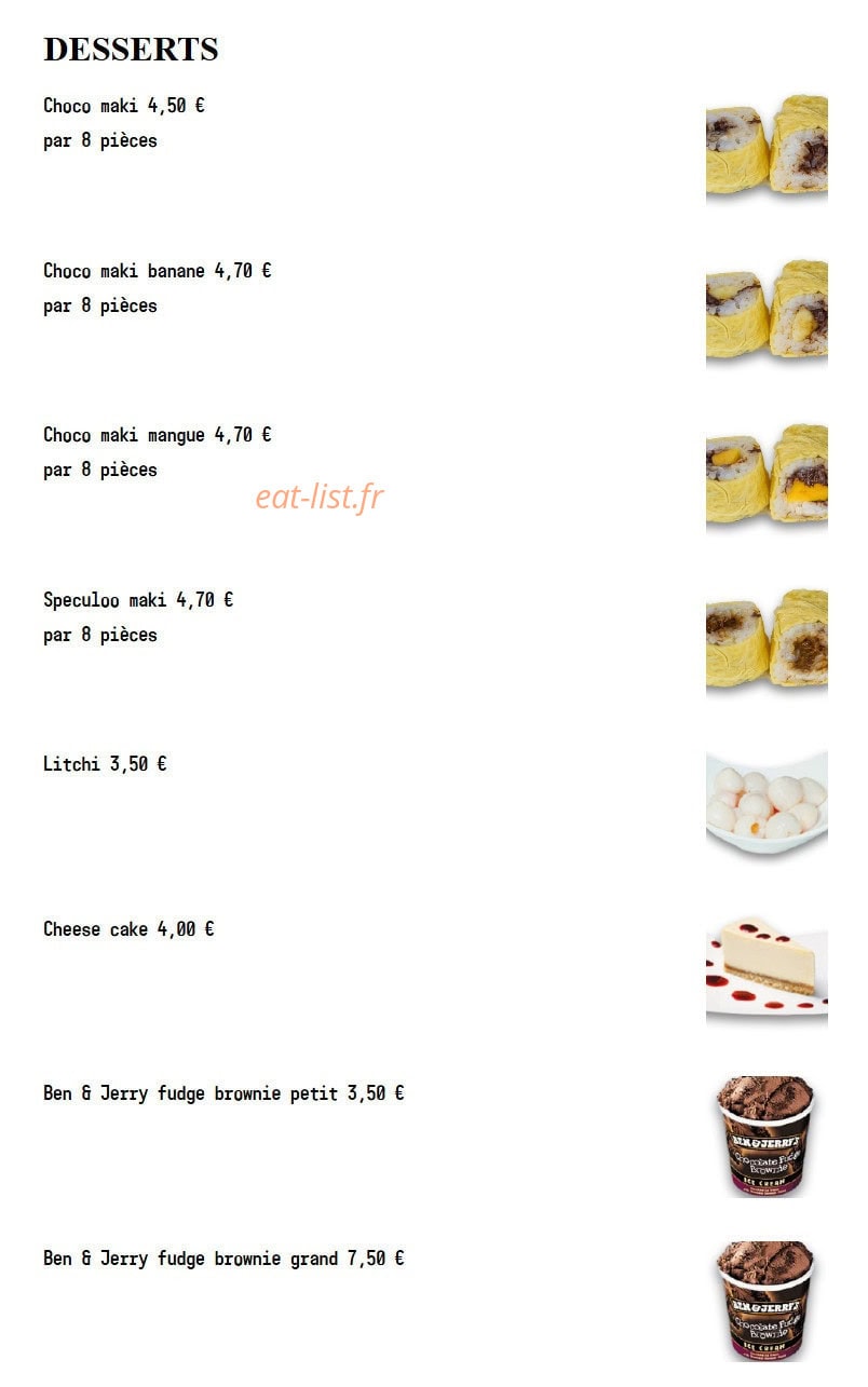 Sushi Spot — carte page 27