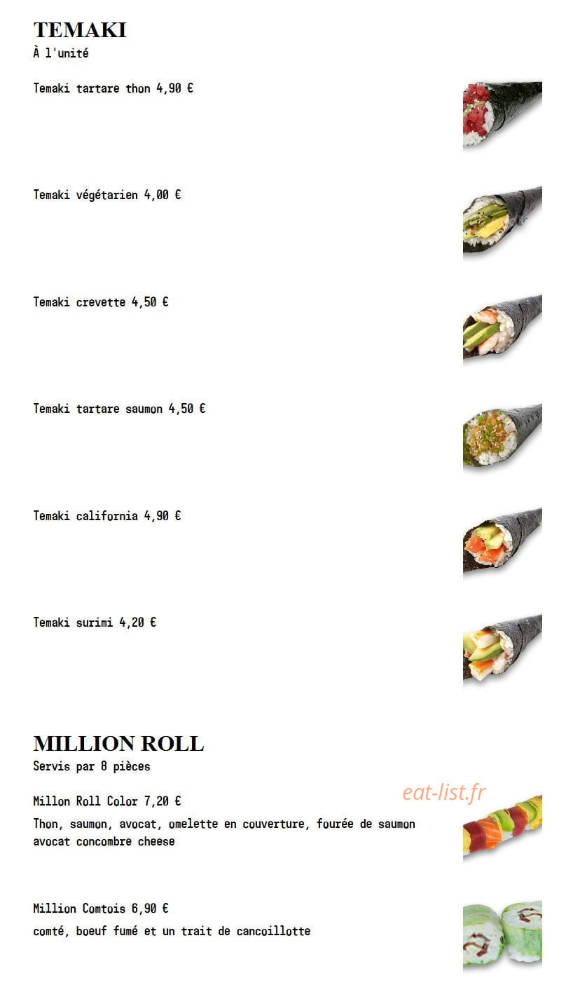 Sushi Spot — carte page 18