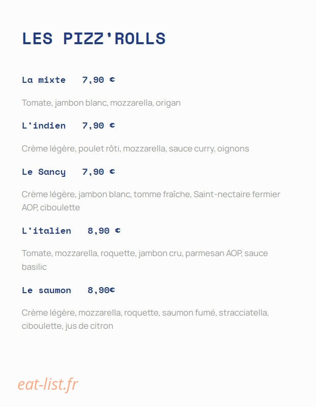 Trois Quatorze Pizza — carte page 5