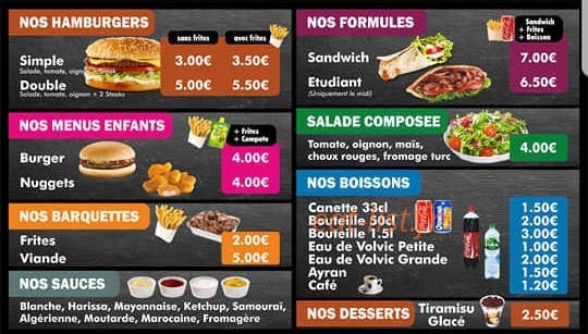 Wan kebab — carte page 3