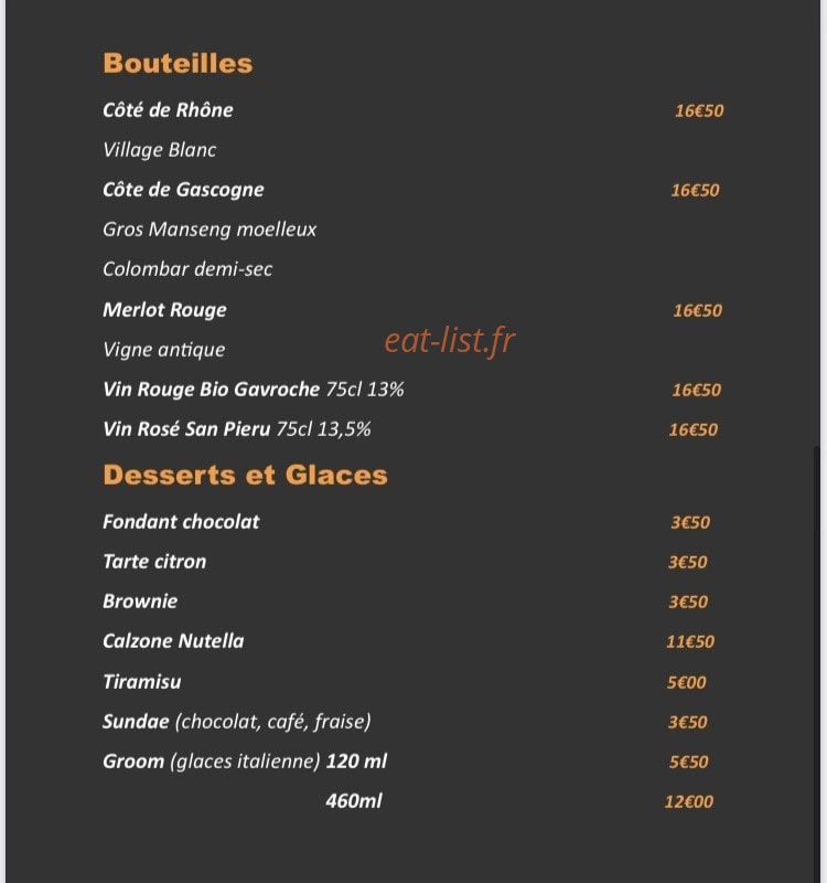 Calzone café — carte page 2