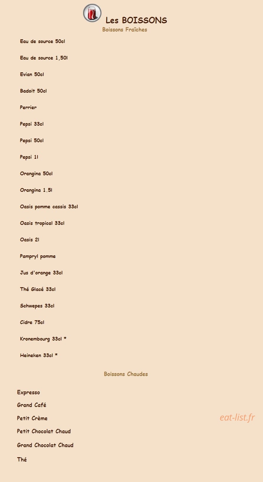 Crousti Pain — carte page 7