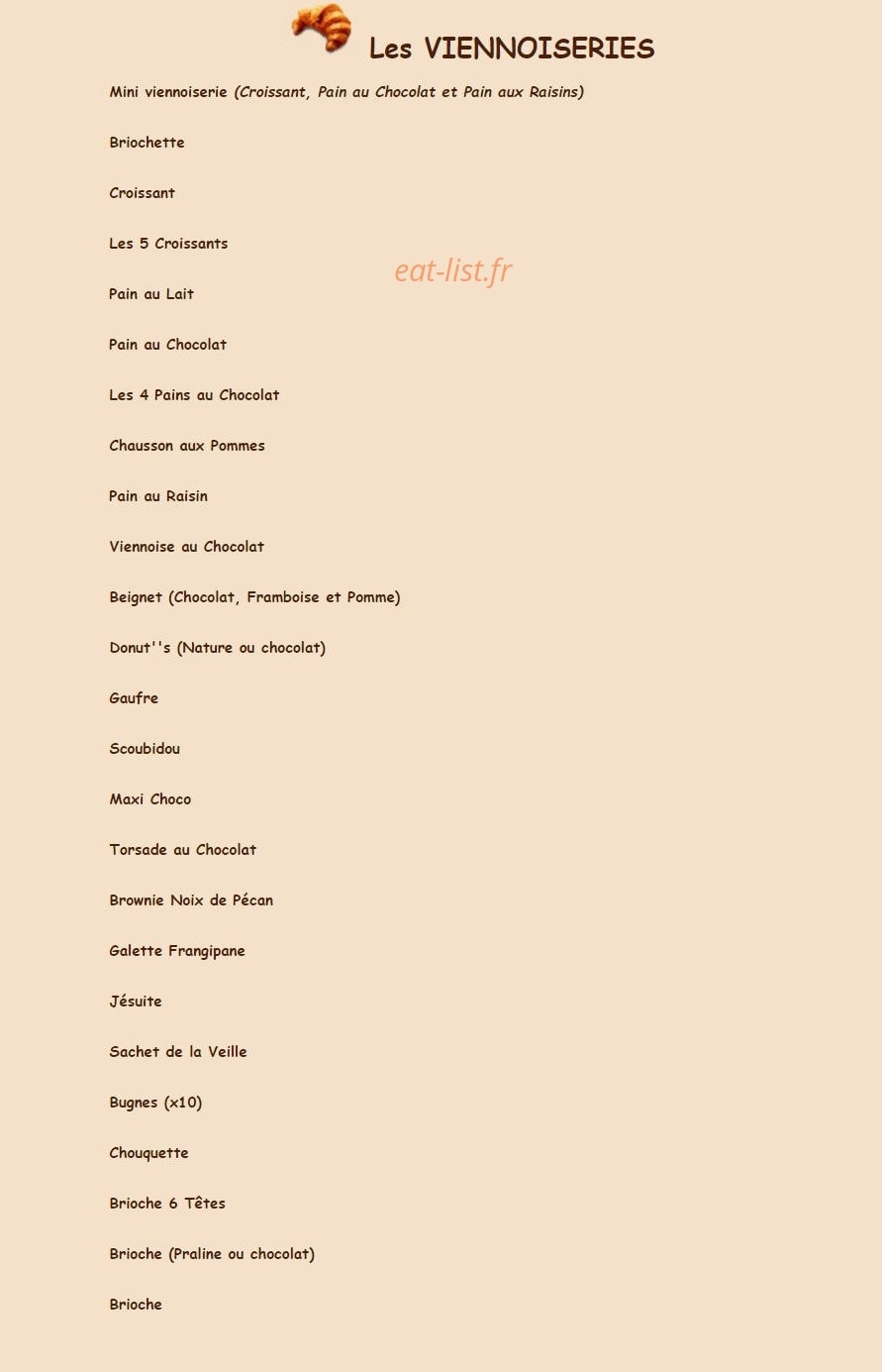 Crousti Pain — carte page 12