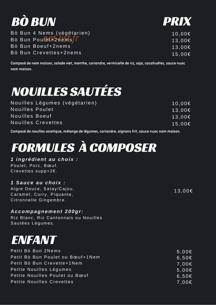 Les Délices De Thu — carte page 3