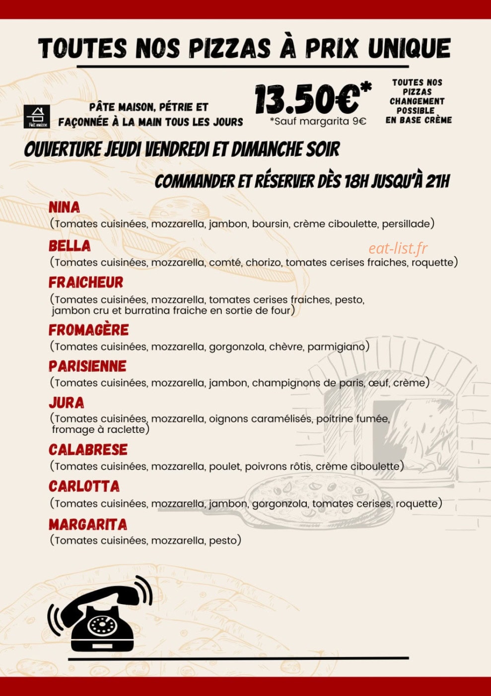 LouP'izza — carte page 1