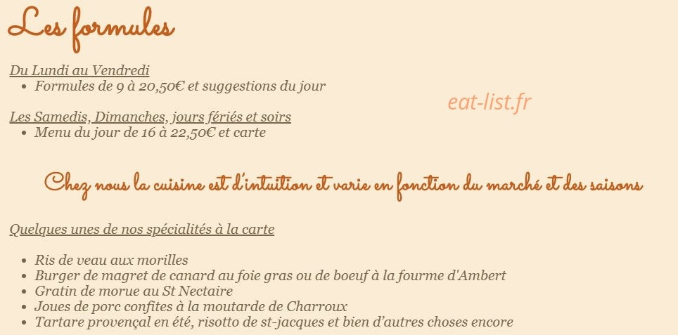 La cave a juliette — carte page 1