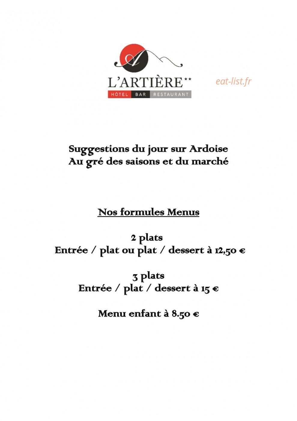 L’Artière — carte page 1