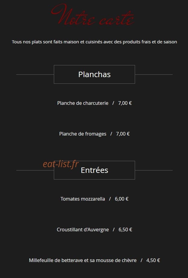 L'Escale — carte page 1