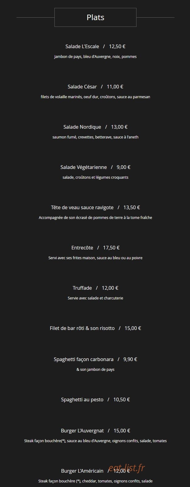 L'Escale — carte page 2