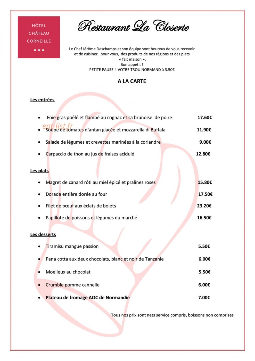 La Closerie — carte page 2