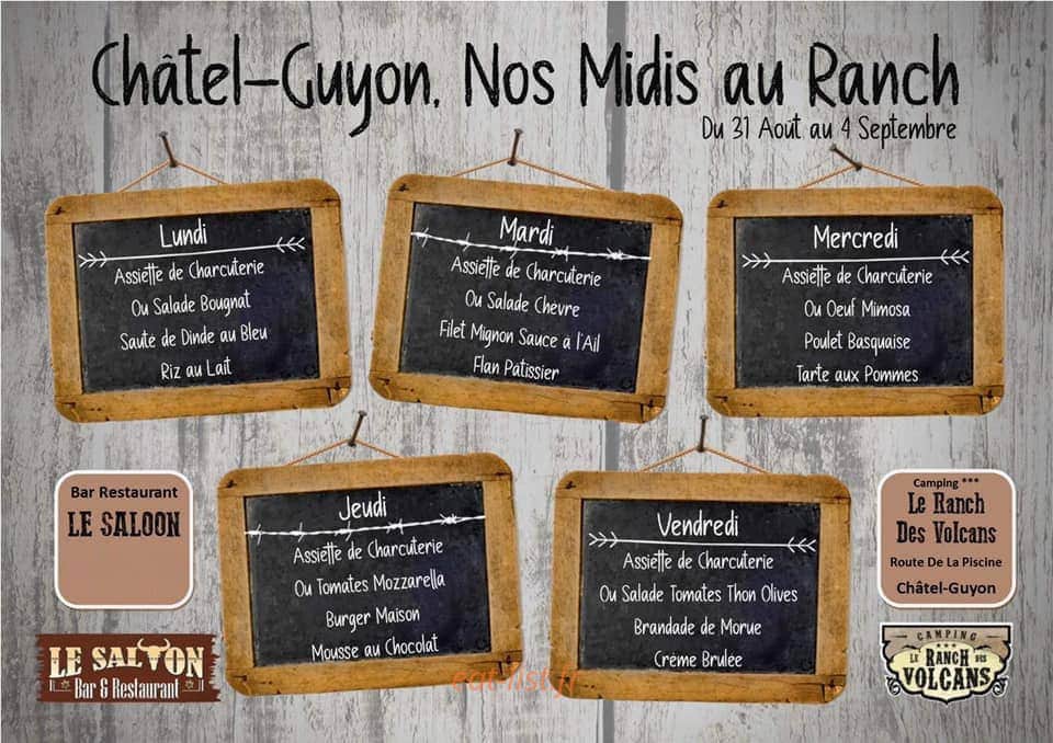 Le Saloon — carte page 1
