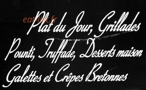 Café de Paris — carte page 1