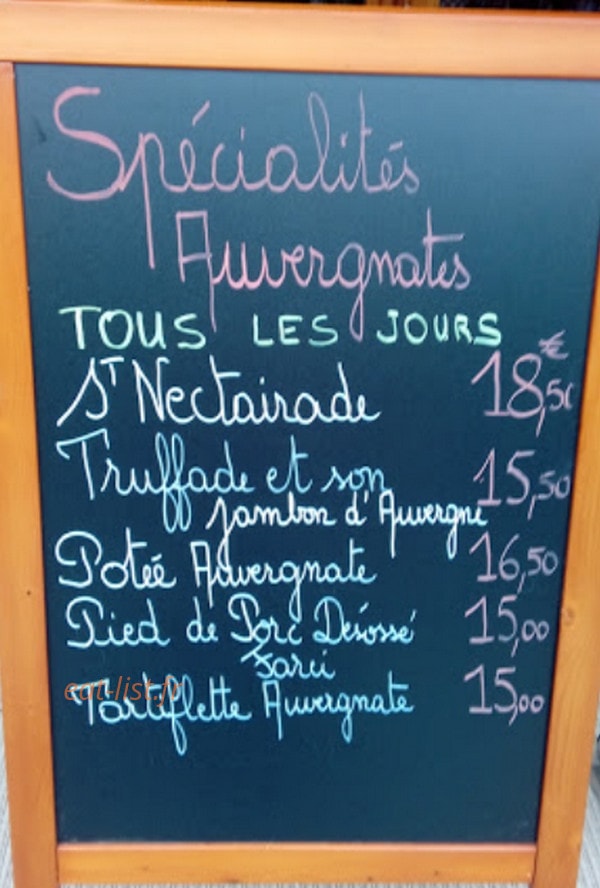 Café Français — carte page 1
