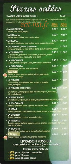 Le Chalet — carte page 2