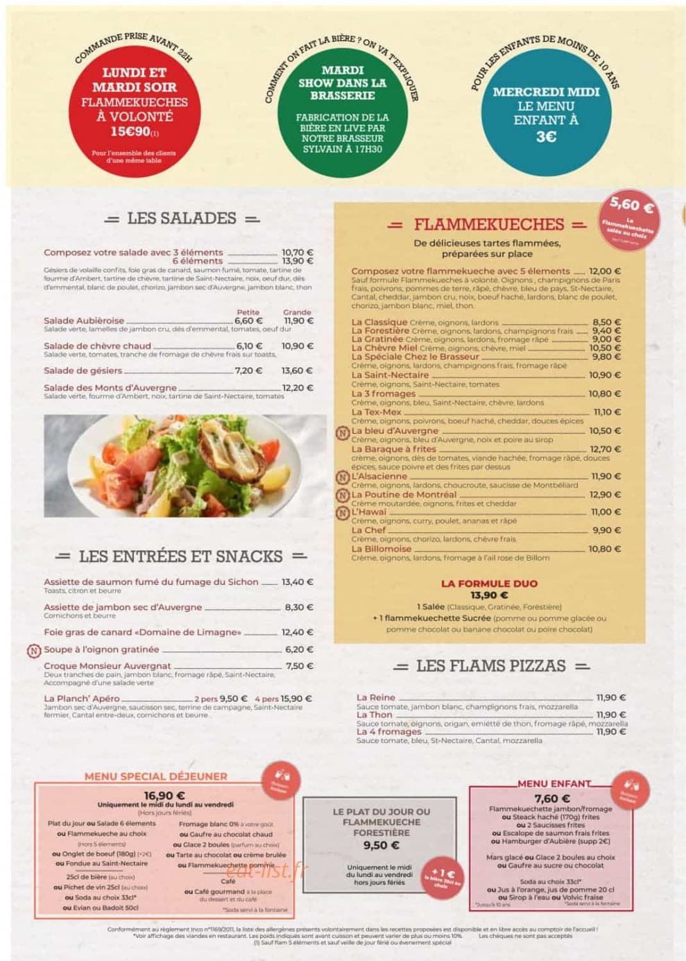 Chez le Brasseur — carte page 2