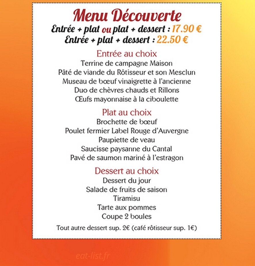 La rôtisserie — carte page 4