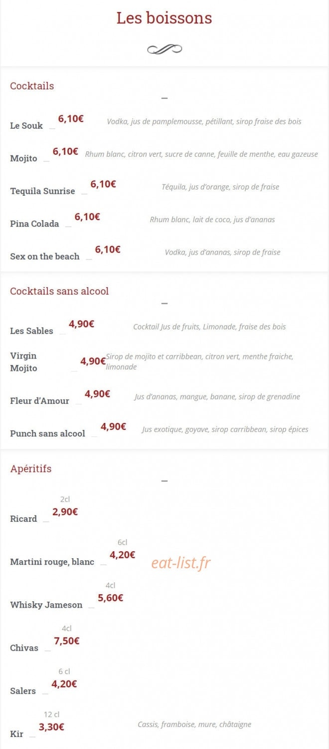 Le Souk — carte page 1
