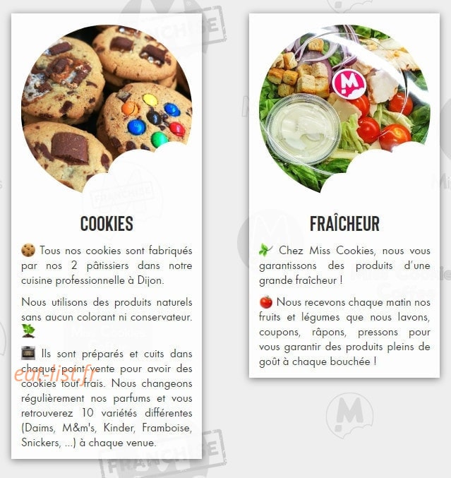 Miss Cookies Coffee — carte page 2