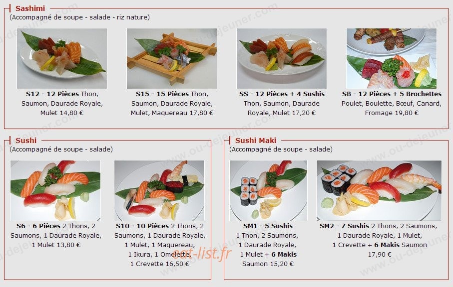 Oishi — carte page 11