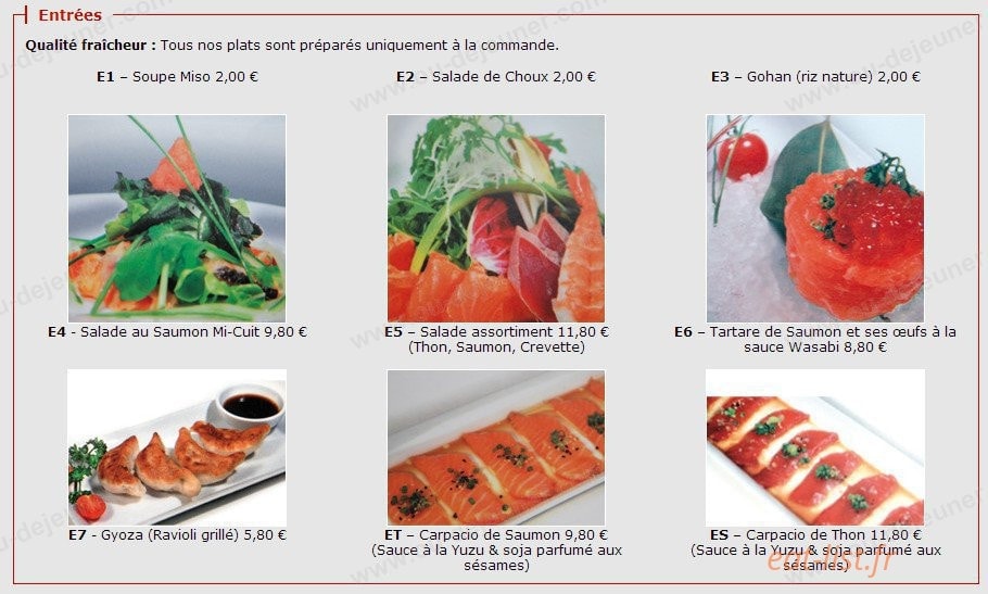 Oishi — carte page 8
