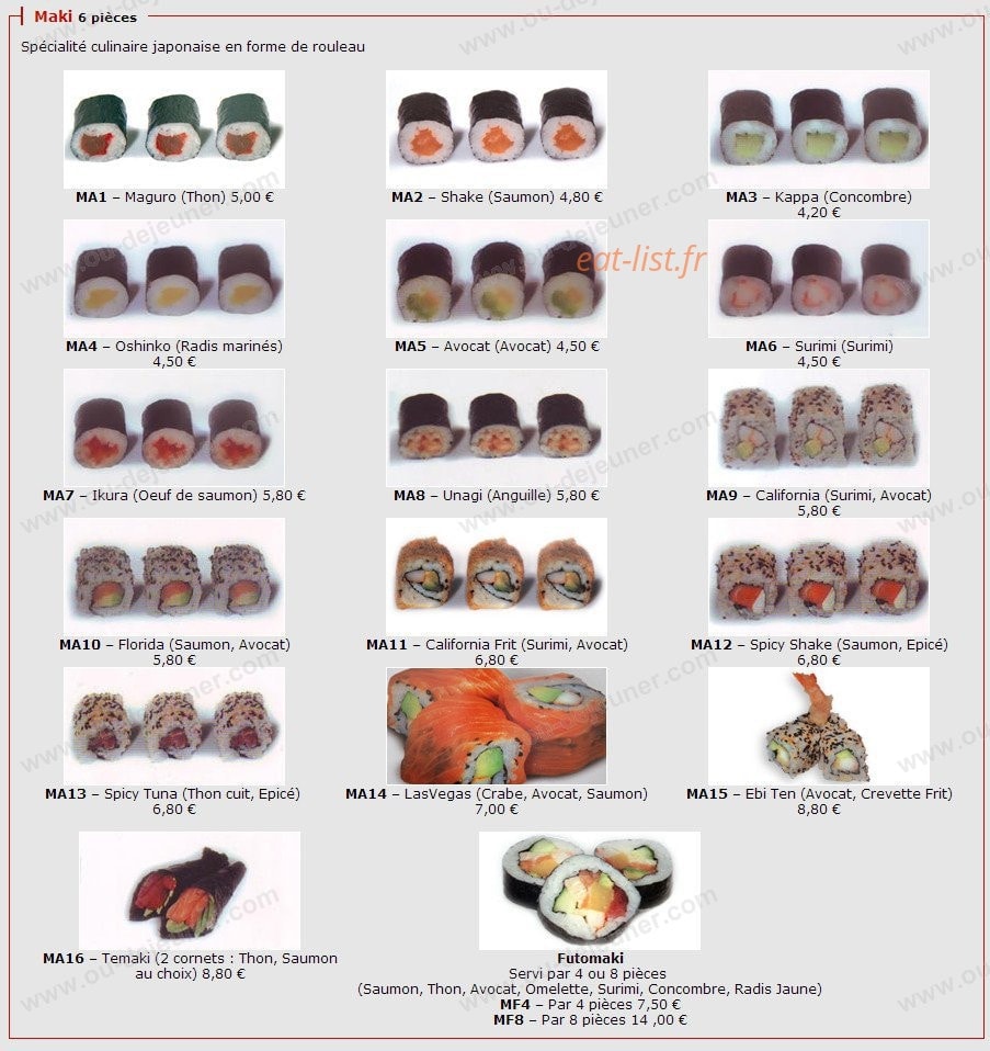 Oishi — carte page 7