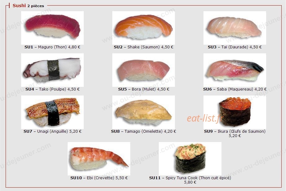 Oishi — carte page 5
