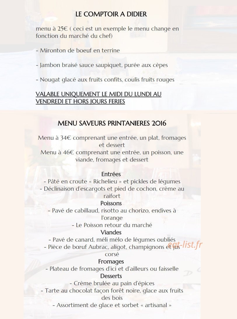Le Petit Bonneval — carte page 2