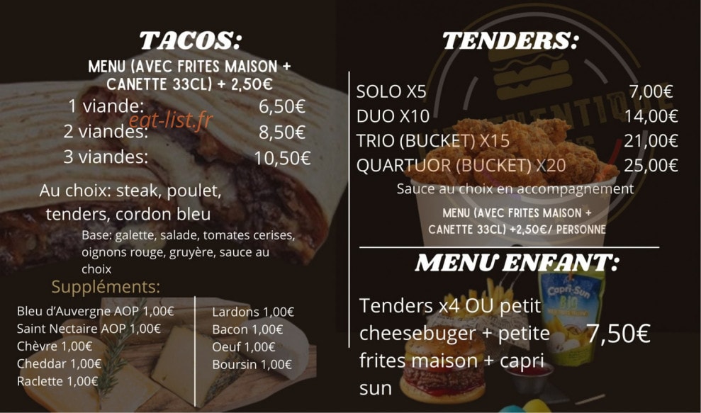 L’authentique Buns — carte page 2