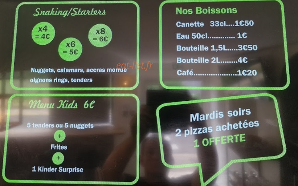 Les délices Rapides — carte page 3