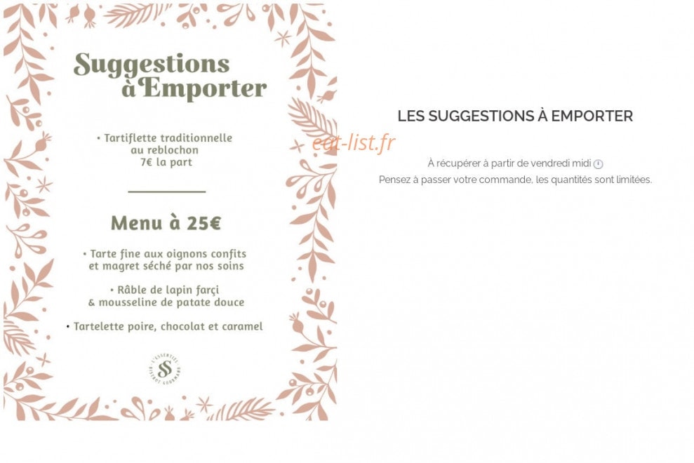 L'Essentiel Bistrot Gourmand — carte page 2