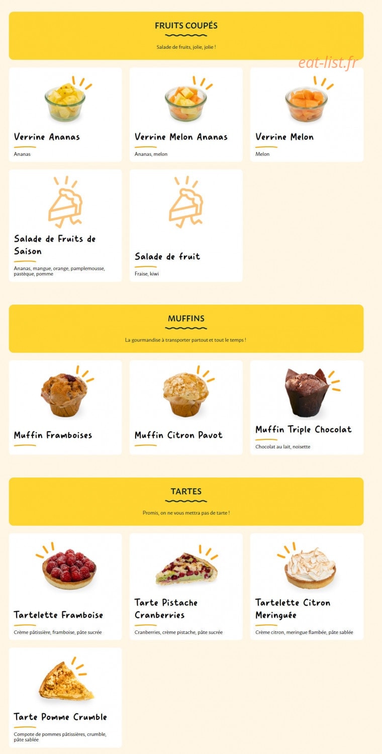 La Croissanterie — carte page 11