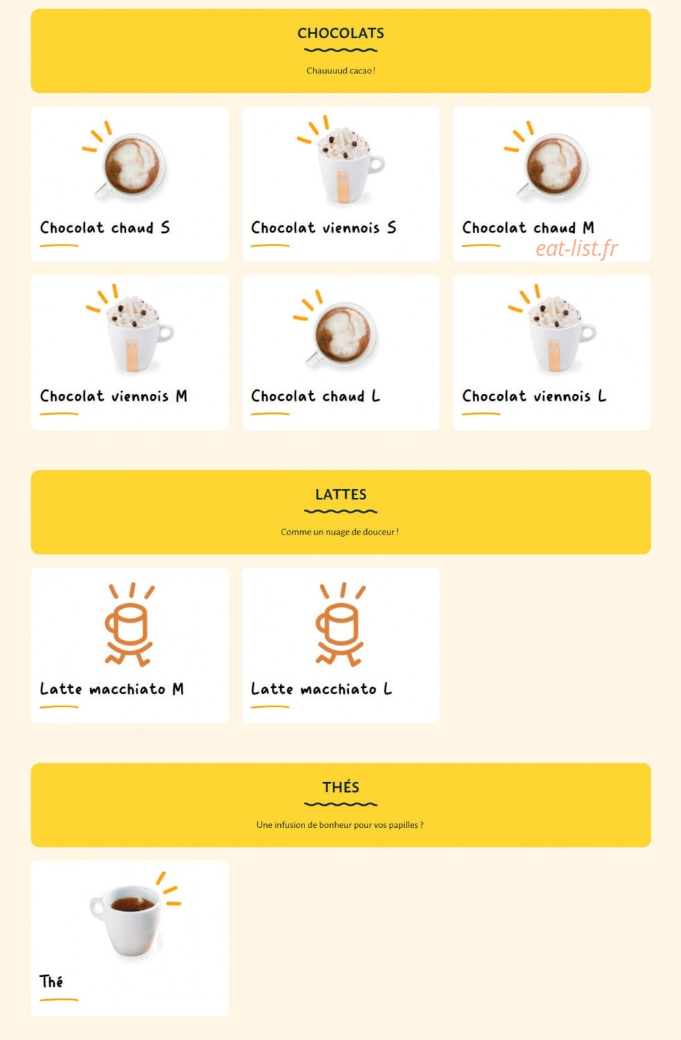 La Croissanterie — carte page 17