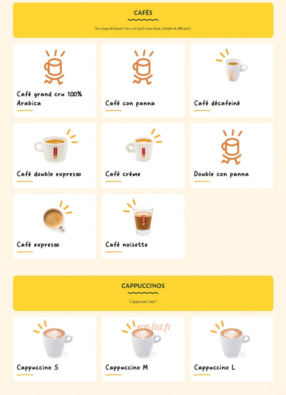 La Croissanterie — carte page 16
