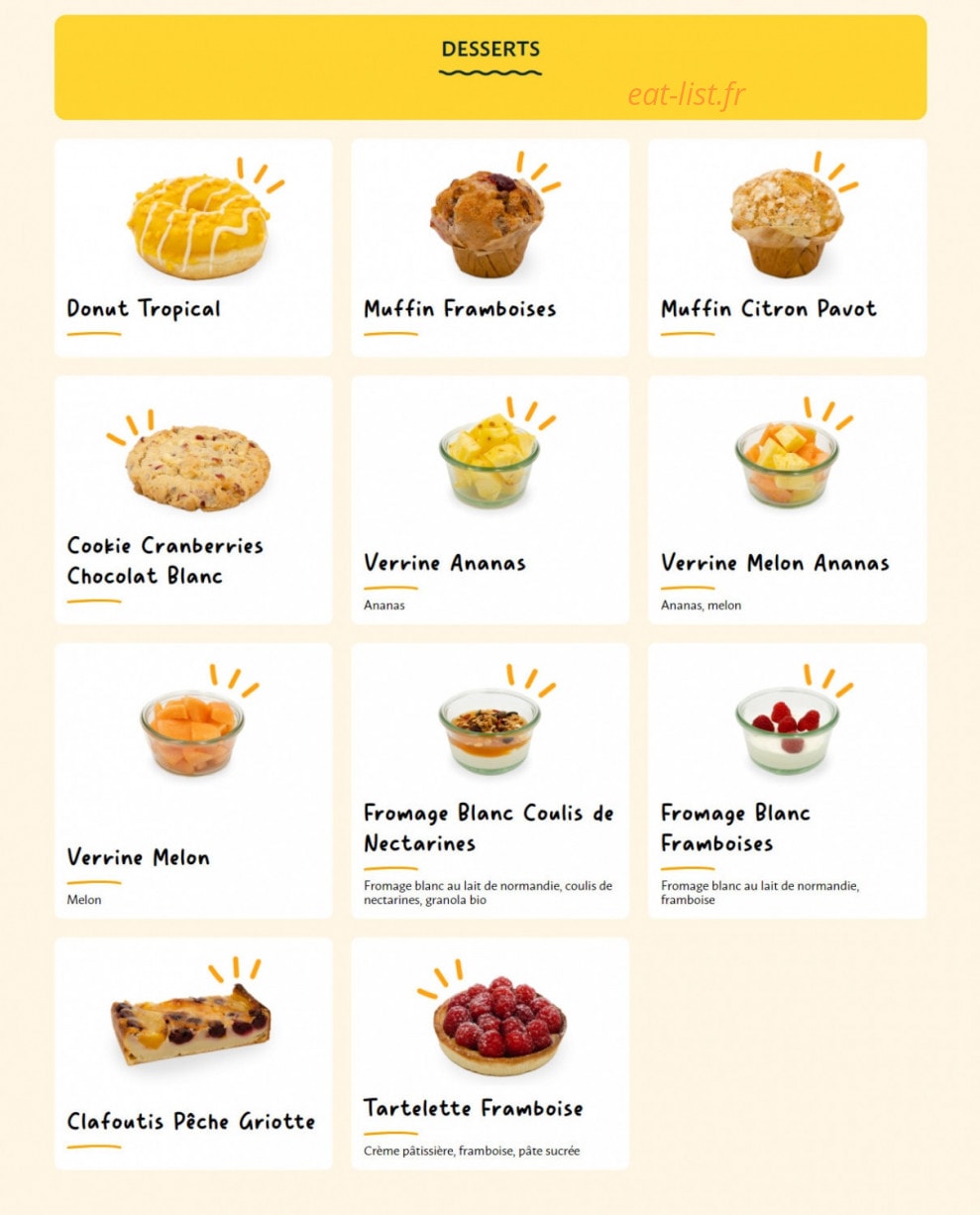 La Croissanterie — carte page 1