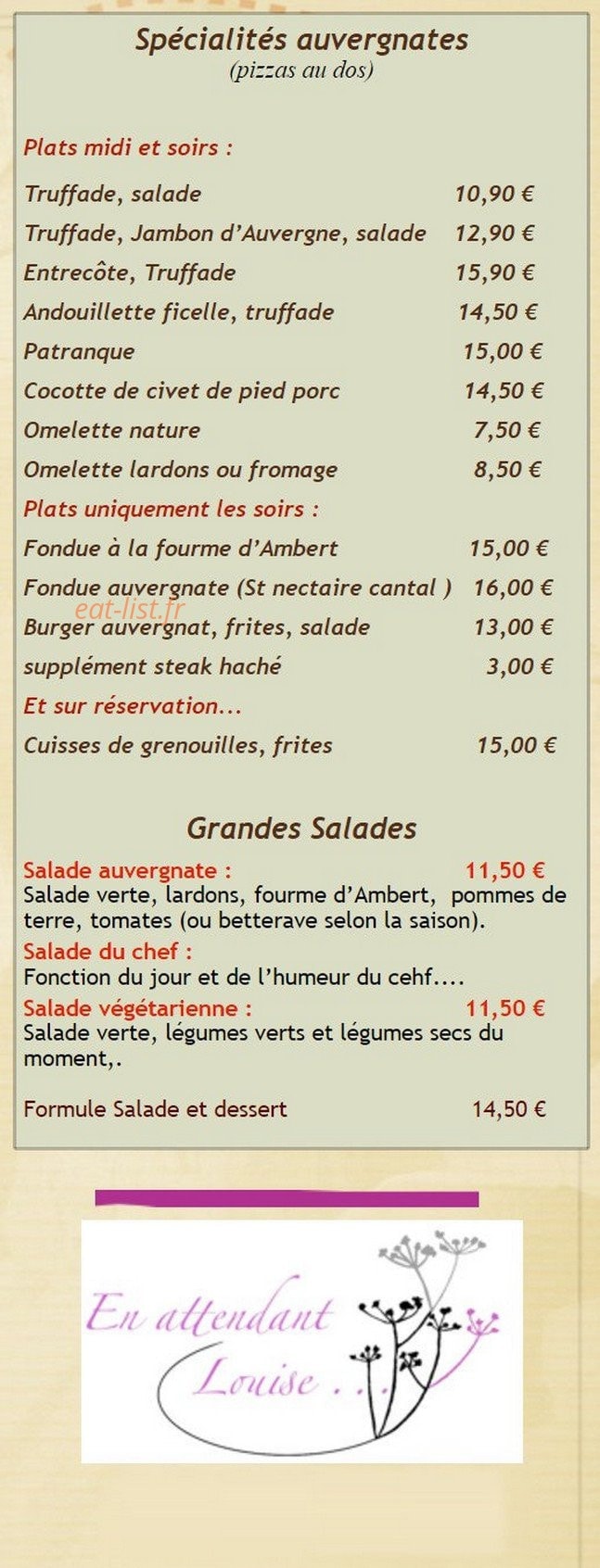 En Attendant Louise — carte page 5