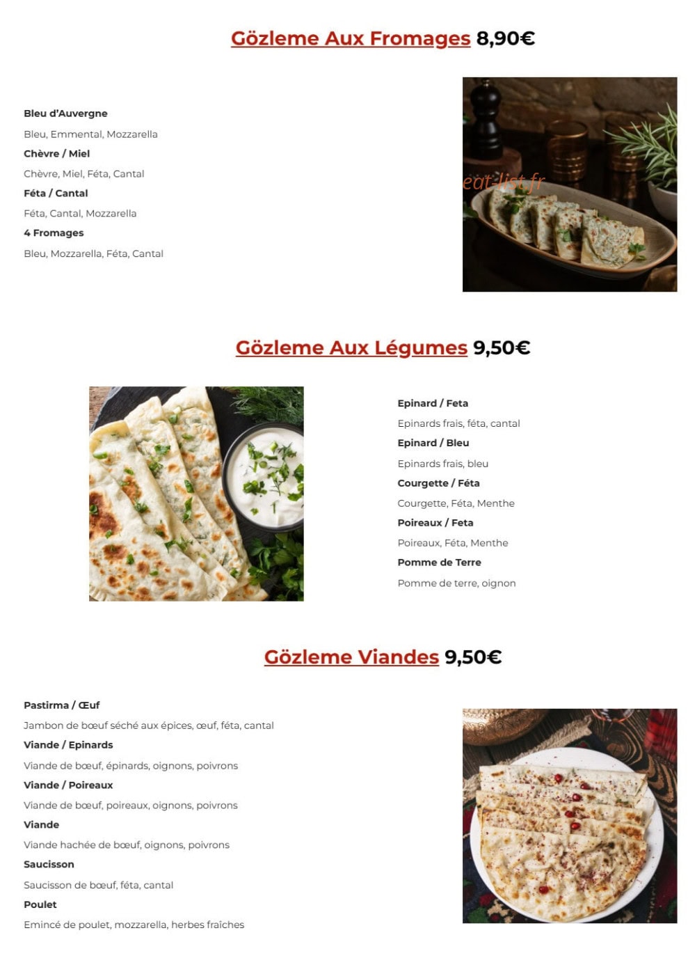 1001 Gozleme — carte page 1