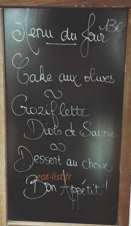 Brasserie du Commerce — carte page 1