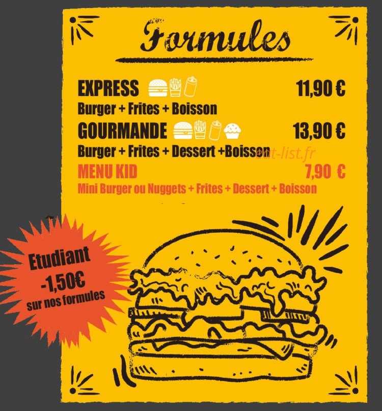 Burger Avenue — carte page 1